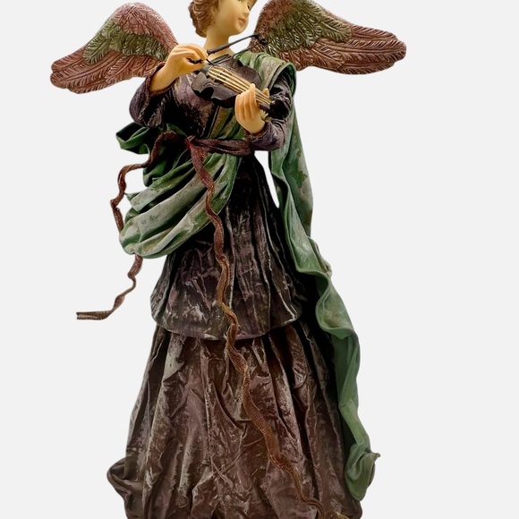 Angel Playing a Violin Christmas Tree Topper - Picture 7 of 13